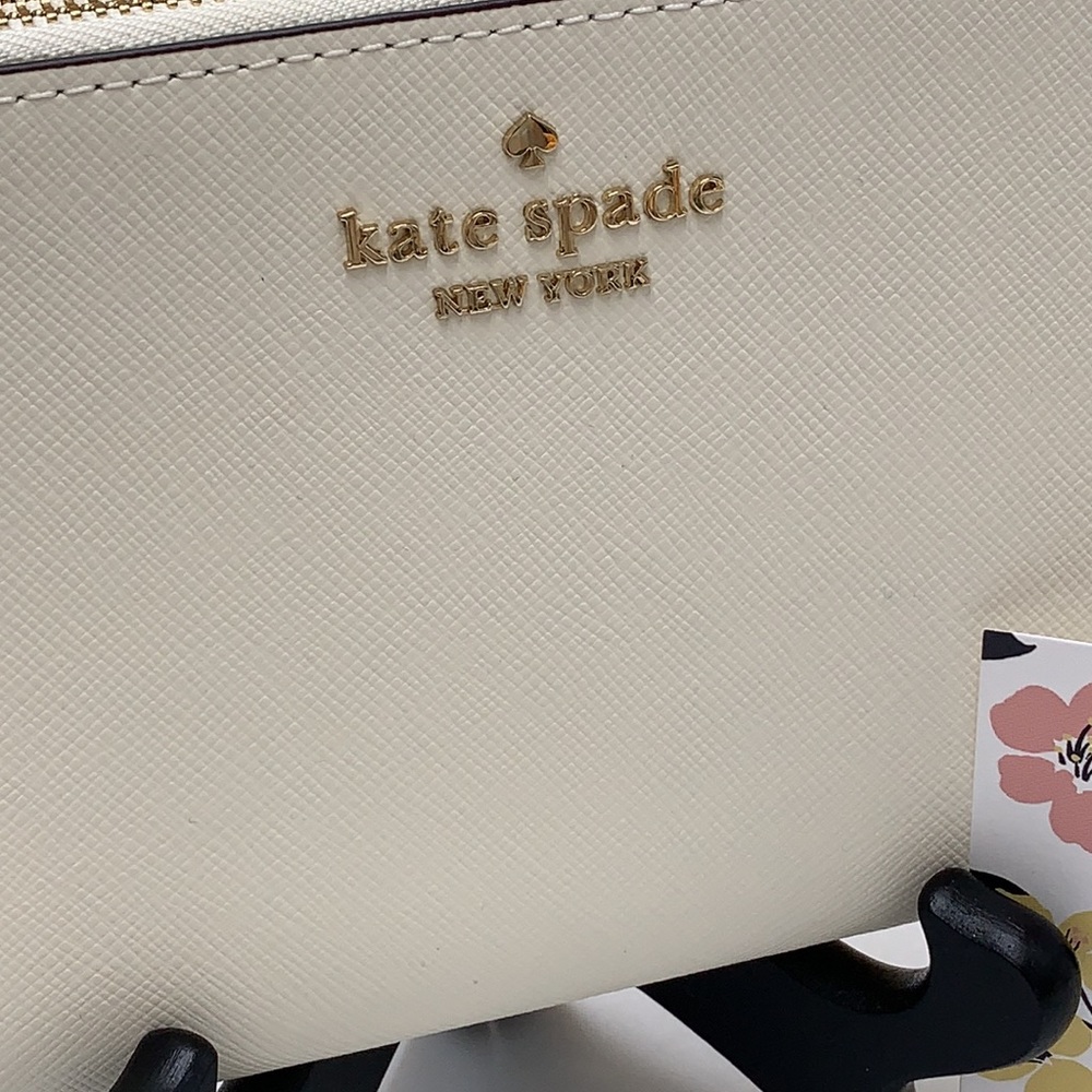 KATE SPADE Madison Double Zip Wristlet Meringue color - Picture 5 of 14